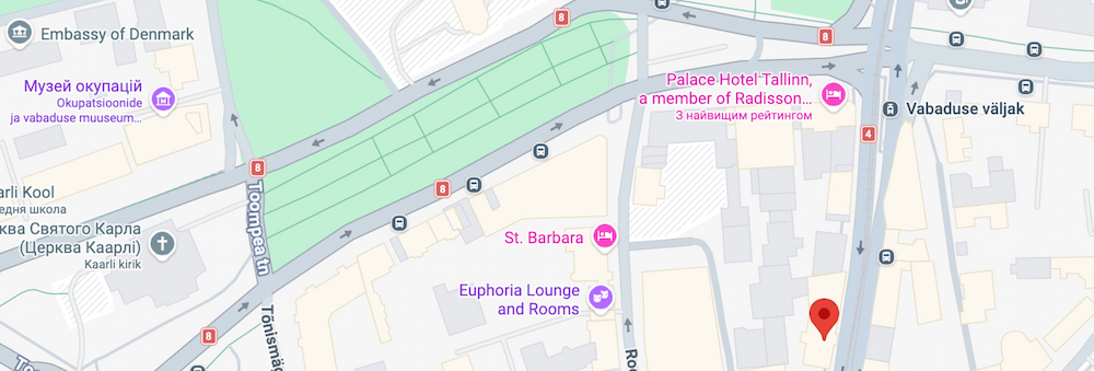 Место для карты мастерской в Таллине